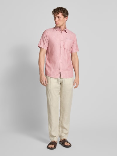 Tom Tailor Regular Fit Freizeithemd aus reiner Baumwolle Hellrot 1