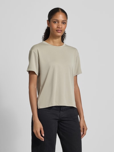 Jake*s Casual T-shirt met geribde ronde hals Kit - 4