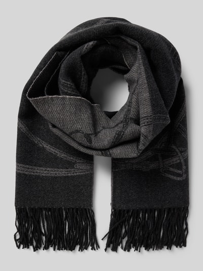 Lauren Ralph Lauren Schal im Allover-Look mit Fransen Black 1