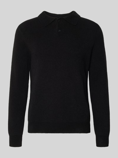 Forét Poloshirt mit gerippten Abschlüssen Black 2