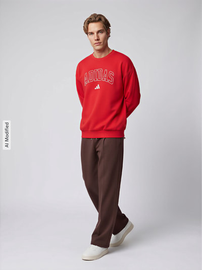 adidas Sportswear Sweatshirt mit Logo-Print Rot 1
