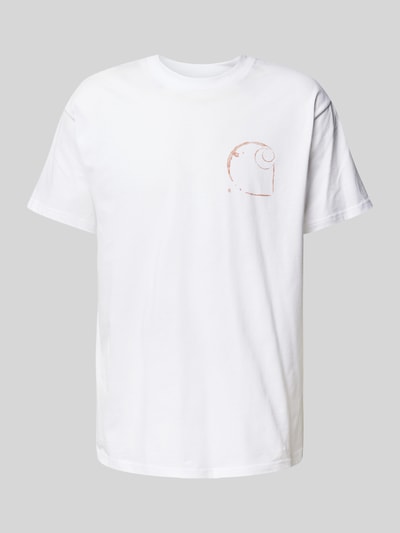 Carhartt Work In Progress T-Shirt mit Logo-Print Modell 'JAVA' Weiss 1