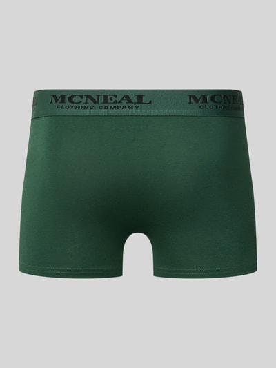 Produktfoto, Trunks mit elastischem Bund im 3er-Pack von MCNEAL aus grünem Baumwoll-Elasthan-Mix, körpernahe Passform, elastischer Bund