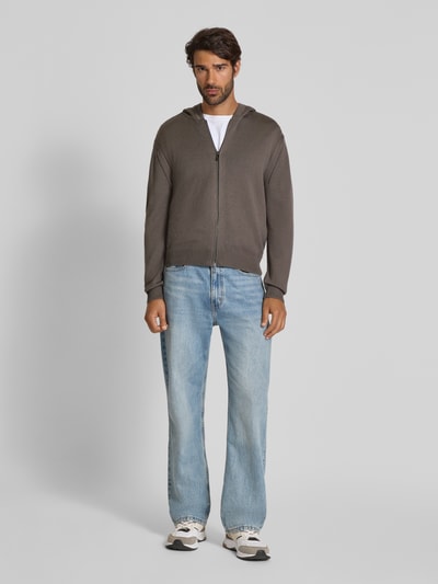 ARMANI EXCHANGE Gebreid jack met capuchon Middengrijs - 1