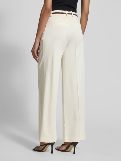 Christian Berg Woman Wide leg chino met riem Offwhite - 5