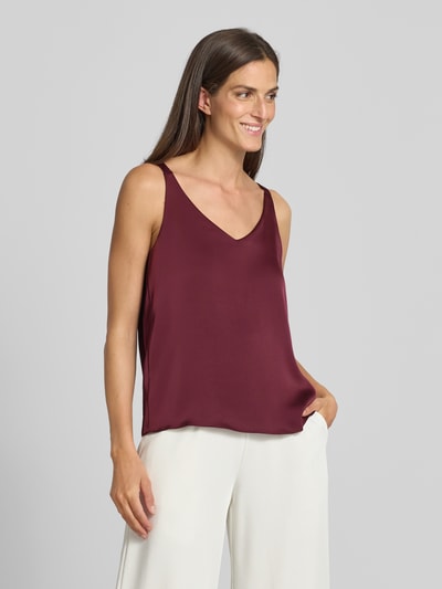 V by Vera Mont Top met bandjes en V-hals. Bordeaux - 4