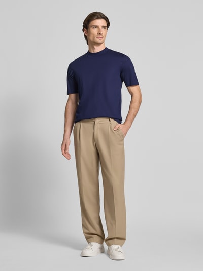 HUGO Slim Fit T-Shirt aus reiner Baumwolle Modell 'DIMERSOM' Marine 1