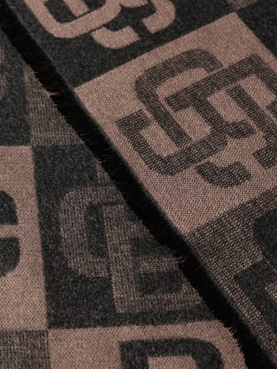 Christian Berg Men Sjaal van viscose met logomotief Taupe - 2