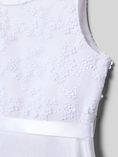 Weise Regular fit jurk met bloemenstitching Wit - 2