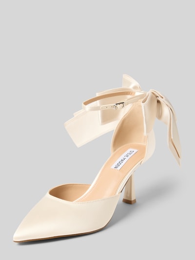 Produktfoto, beżowe Pumps aus Zierschleife Modell 'Fiorela' von Steve Madden, ostry nosek, ozdobna kokarda, obcas 7 cm, cholewka 10 cm, matowa faktura