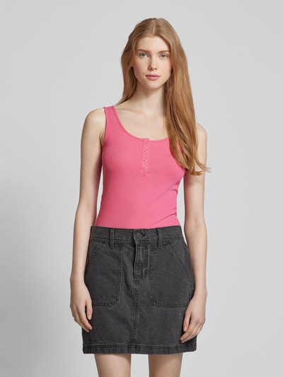 Pieces Tanktop in Ripp-Optik Pink 4