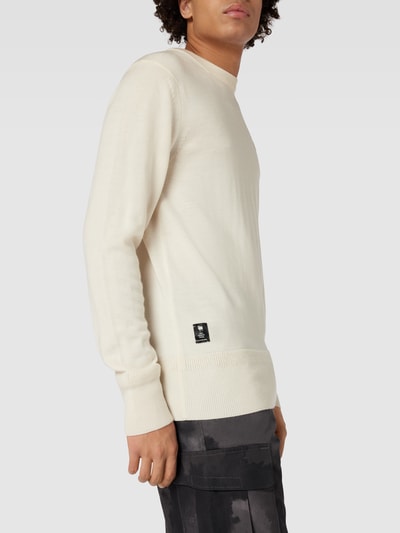 G-Star Raw Strickpullover mit Rundhalsausschnitt Offwhite 3