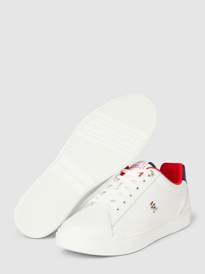 Tommy Hilfiger Sneakers van leer met labelapplicatie Wit - 4