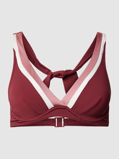 Esprit Bikini-Oberteil im Colour-Blocking-Design Modell 'TAYRONA' Bordeaux 1