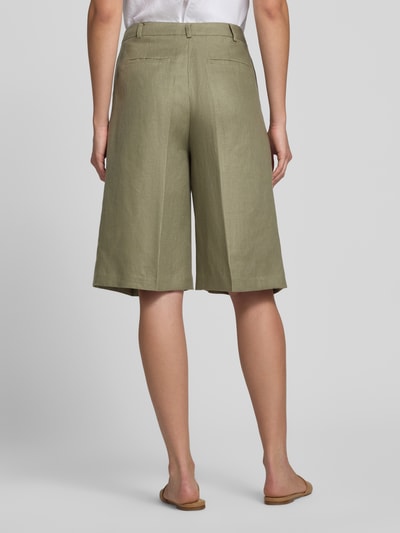 Christian Berg Woman Selection Straight Fit Bermuda mit Bundfalten Oliv 5