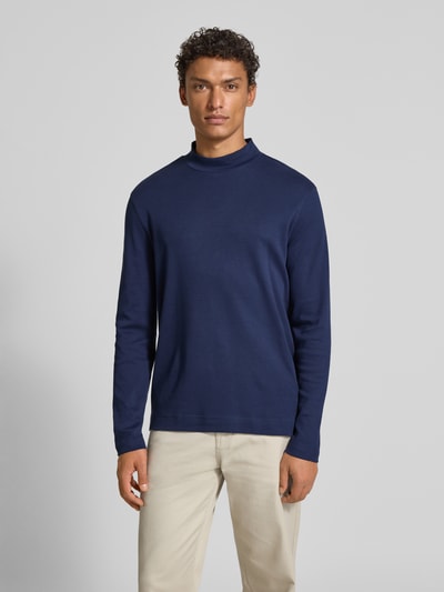 Christian Berg Men Shirt met lange mouwen en opstaande kraag Donkerblauw - 4