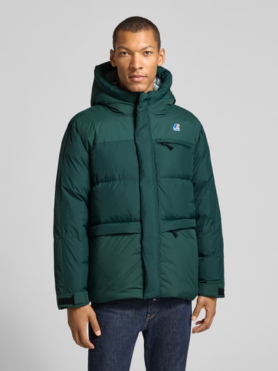 K-WAY Steppjacke mit Logo und Kapuze Petrol 4