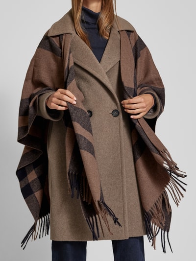 OPUS Poncho mit Fransen Modell 'Atano' Dunkelblau 3