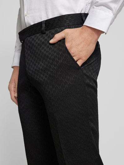 Karl Lagerfeld Slim fit pantalon met structuurmotief, model 'COSMOS'  - 3