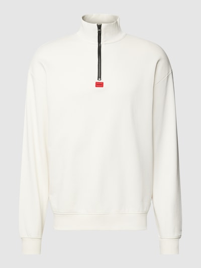 HUGO Sweatshirt met labeldetail, model 'Durty' Offwhite - 2