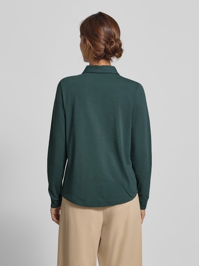 s.Oliver RED LABEL Regular fit overhemdblouse van katoenmix Donkergroen - 5