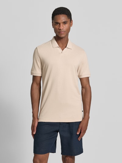 s.Oliver RED LABEL Regular Fit Poloshirt aus Baumwoll-Mix Beige 4