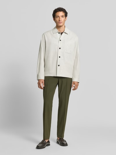 BOSS Slim Fit Anzughose aus Performance-Stretch-Gewebe Modell 'P-Genius-CW-WG-263F' Oliv 1