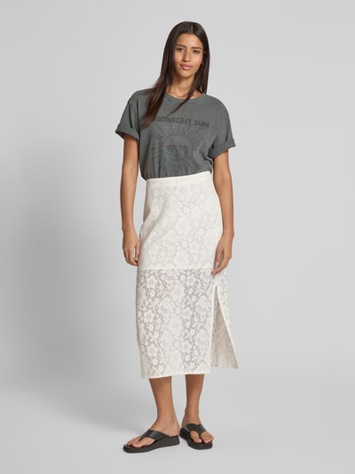 Jake*s Casual T-Shirt mit Motiv-Print Dunkelgrau 1