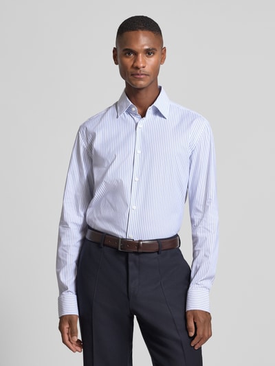 BOSS Slim Fit Businesshemd aus atmungsaktivem Material Modell 'HANK' Bleu 4