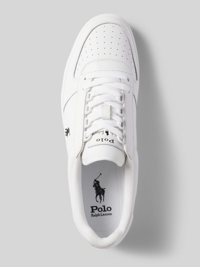 Polo Ralph Lauren Ledersneaker mit Logo-Stitching Weiss 3