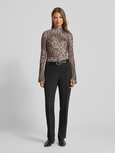 HUGO Shirt met lange mouwen en opstaande kraag, model 'DARDONNAY' Lichtbruin - 1