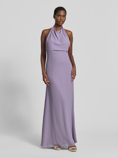 Mascara Abendkleid mit Neckholder Flieder 4