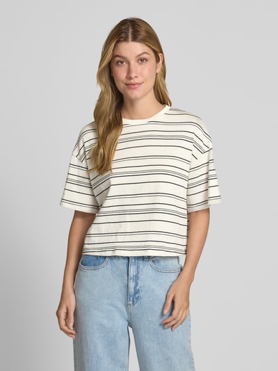 MSCH Copenhagen T-Shirt mit überschnittenen Schultern Modell 'Jaxine Bahara' Offwhite 4