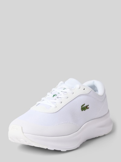 Produktfoto, Low Top Sneaker aus Mesh Modell 'NEO RUN ACE' von Lacoste in Weiß, unifarbene Optik, abgerundete Schuhspitze, Label Print, strukturierten Sohle