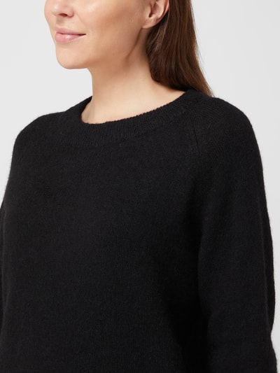 Selected Femme Sweter z dodatkiem wełny z alpaki model ‘Lulu’ Czarny 3