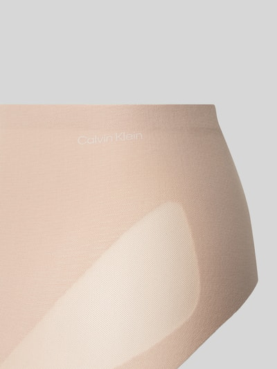 Calvin Klein Underwear String mit Label-Print Beige 2