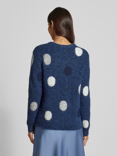 FREE/QUENT Gebreide pullover met ribboorden, model 'Luisa' Blauw - 5