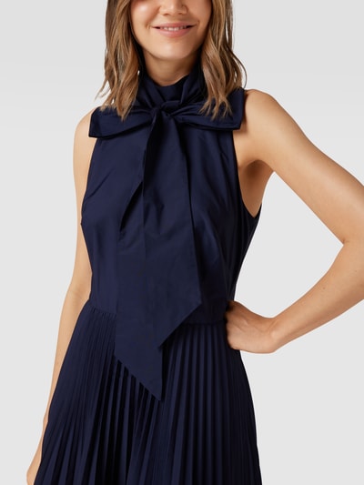 Lauren Ralph Lauren Cocktailkleid in Midilänge mit Schluppe Marine 3