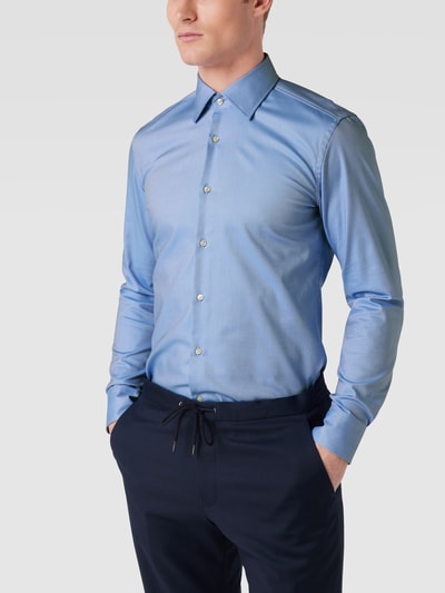 BOSS Slim Fit Businesshemd aus Twill Bleu 4