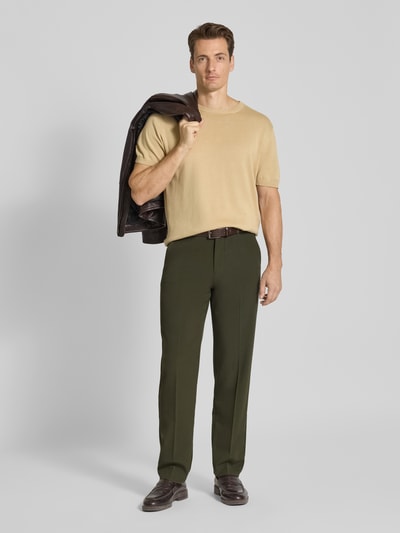 Lindbergh Relaxed Fit Stoffhose mit Bügelfalten Dunkelgruen 1