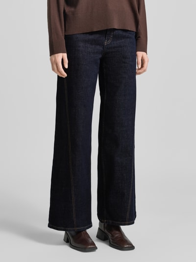 OPUS Wide Fit Jeans mit Eingrifftaschen Modell 'Miva sense' Dunkelblau 4