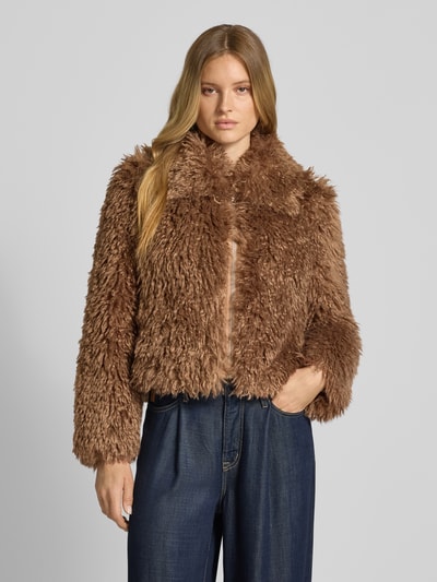 STAND STUDIO Jacke aus Teddyfell mit Reißverschluss Hellbraun 4