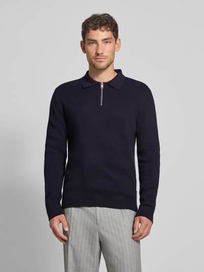 Jack & Jones Premium Strickpullover mit gerippten Abschlüssen Modell 'MILANO' Black 4