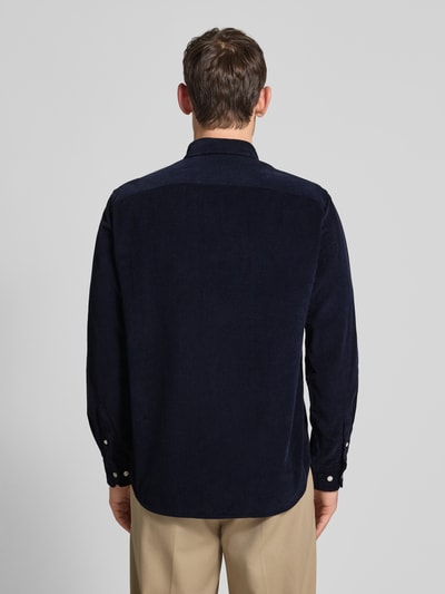 SELECTED HOMME Koszula sztruksowa o kroju regular fit z czystej bawełny model ‘DANNI’ Ciemnoniebieski 5