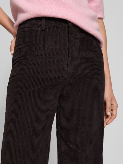 LOLLYS LAUNDRY Corduroy broek met wijde pijpen, model 'Florida' Donkerbruin - 3