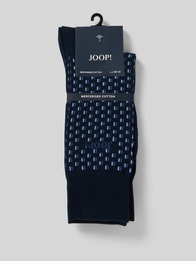 JOOP! Collection Socken mit Logo-Stitching Modell 'JACQUARD' im 2er-Pack Dunkelblau 3