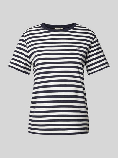 Gant T-Shirt mit Label-Stitching Marine 1