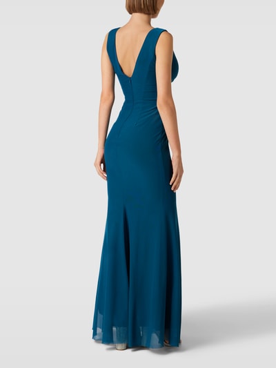 TROYDEN COLLECTION Abendkleid mit Taillenband Petrol 5