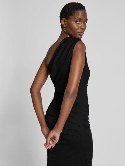 ROTATE Midikleid mit One-Shoulder-Träger Black 3