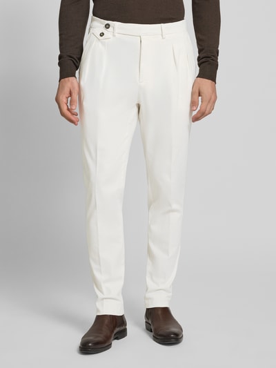 Manuel Ritz Stoffhose mit Bundfalten Weiss 4